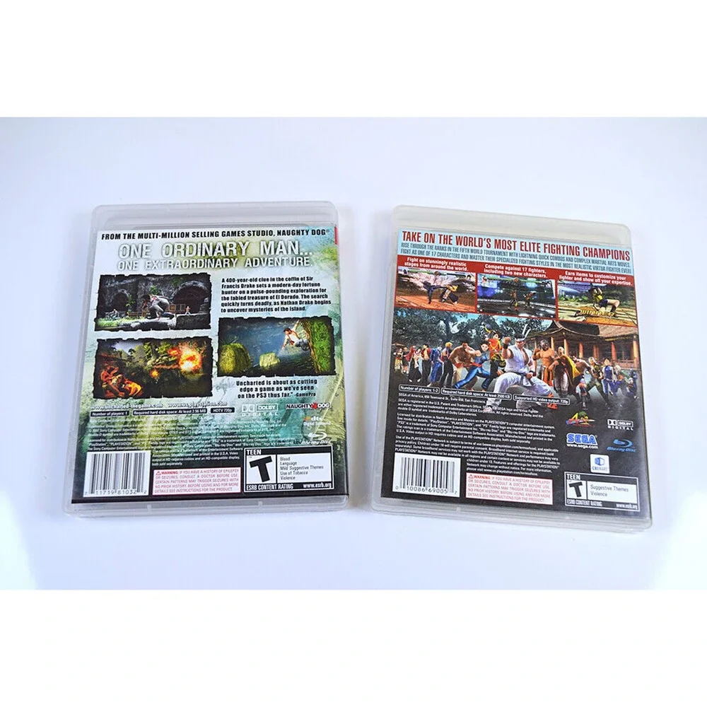 2 Sony PS Playstation 3 Video Games: Virtua Fighter 5/Uncharted Drake's Fortune